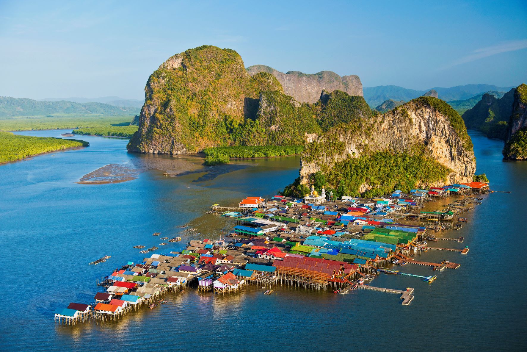 Ko Panyi floating village in Thailand