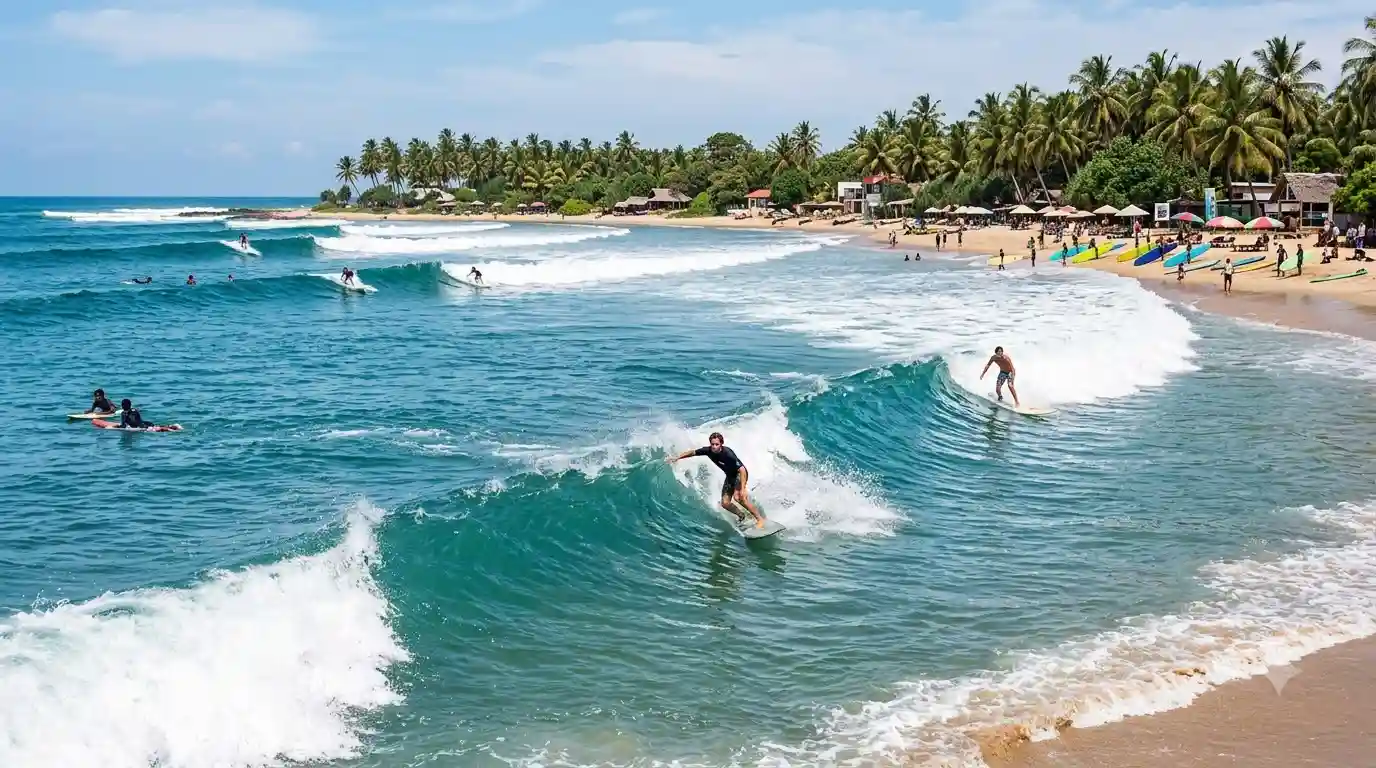 Surfing at Arugam Bay