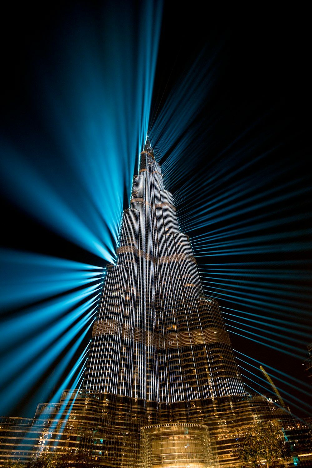 Light and sound show at Burj Khalifa